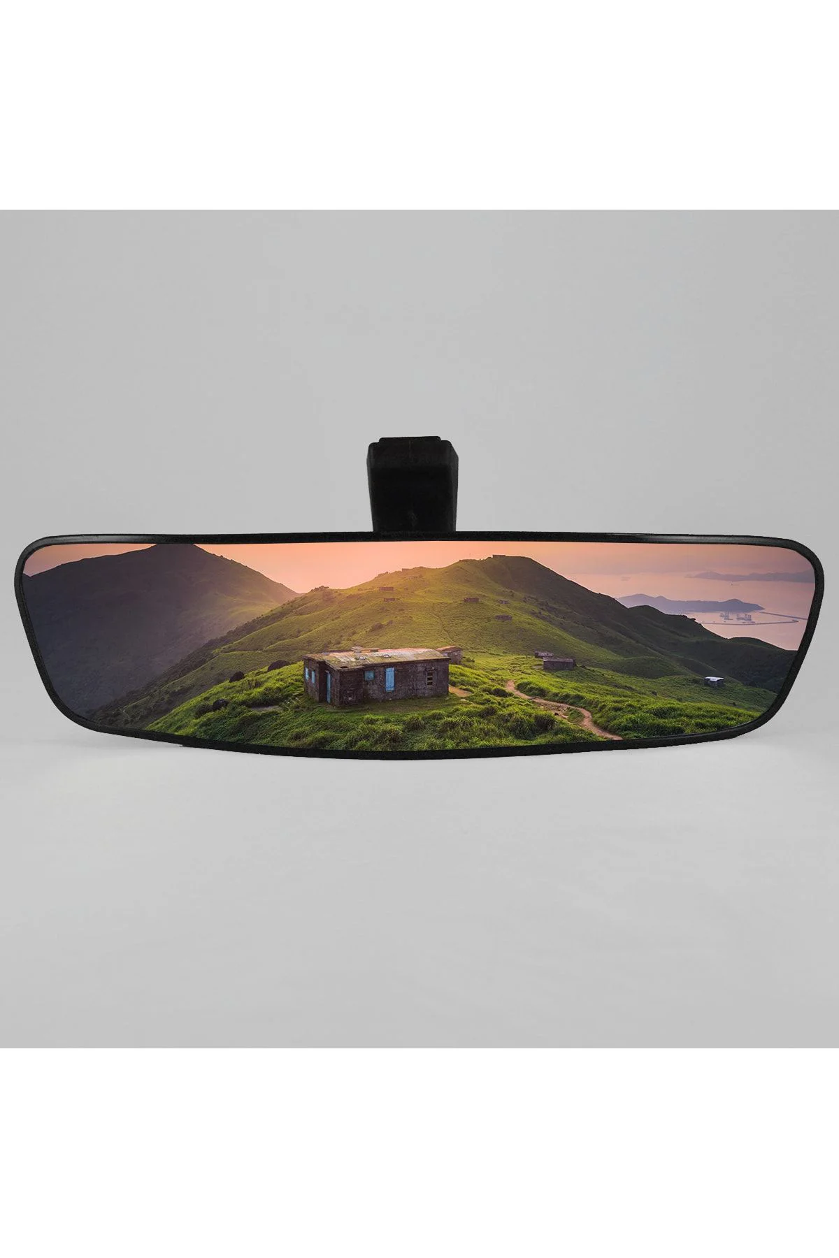 Pırlanta-6 Şahin Ayaklı Universal Dikiz Aynası 27x7 Cm Siyah