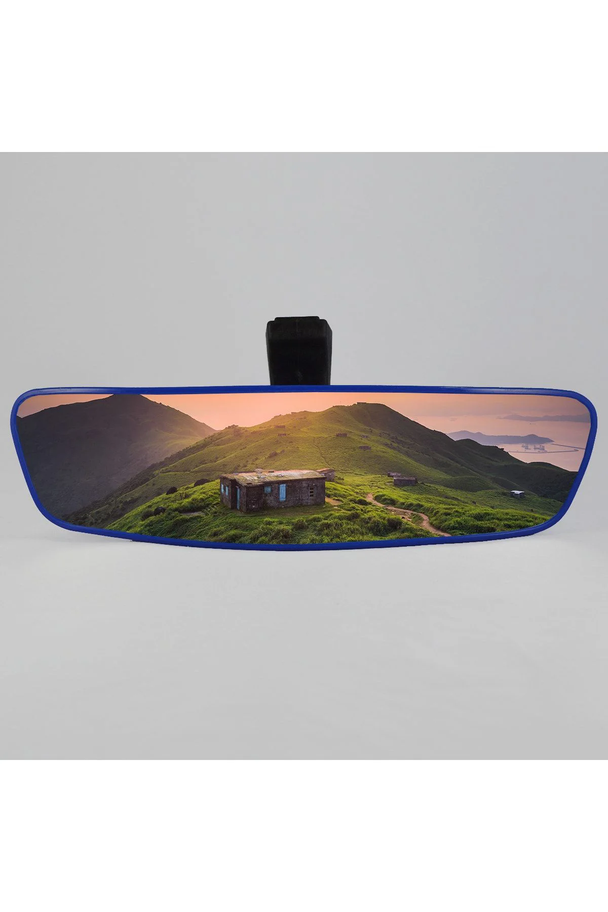 Pırlanta-6 Şahin Ayaklı Universal Dikiz Aynası 27x7 Cm Mavi