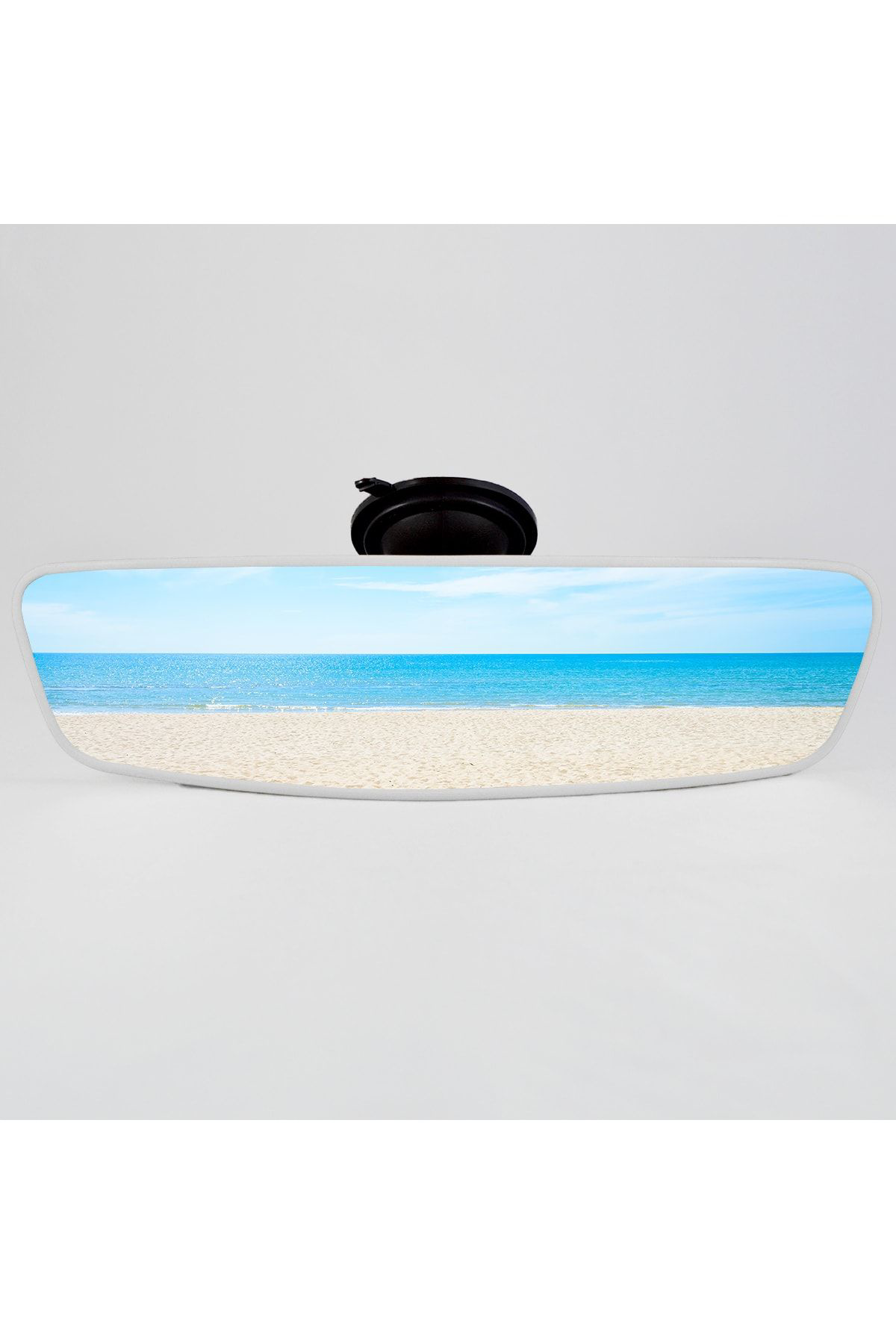 Pırlanta-6 Vantuzlu Universal Dikiz Aynası 27x7 Cm Beyaz