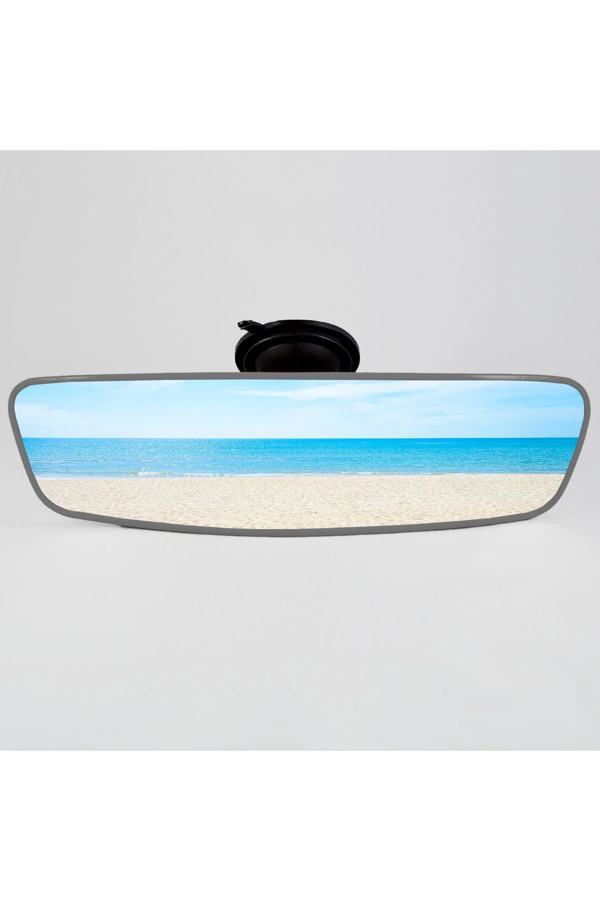 Pırlanta-6 Vantuzlu Universal Dikiz Aynası 27x7 Cm Gri