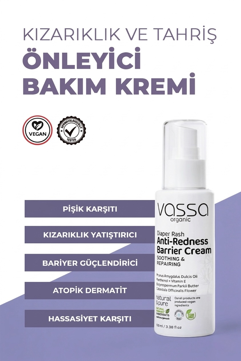Pişik, Kızarıklık ve Tahriş Karşıtı Yatıştırıcı Onarıcı Bakım Kremi – Pişik Önleyici Krem 100 ml