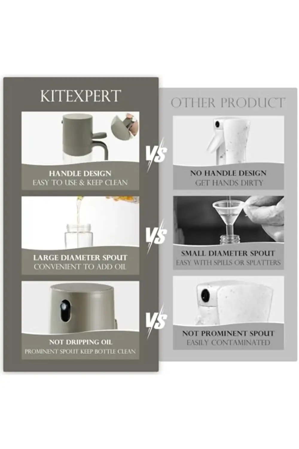 Pişirme için zeytinyağı püskürtücüsü 2'li set - Yemek pişirmek iç