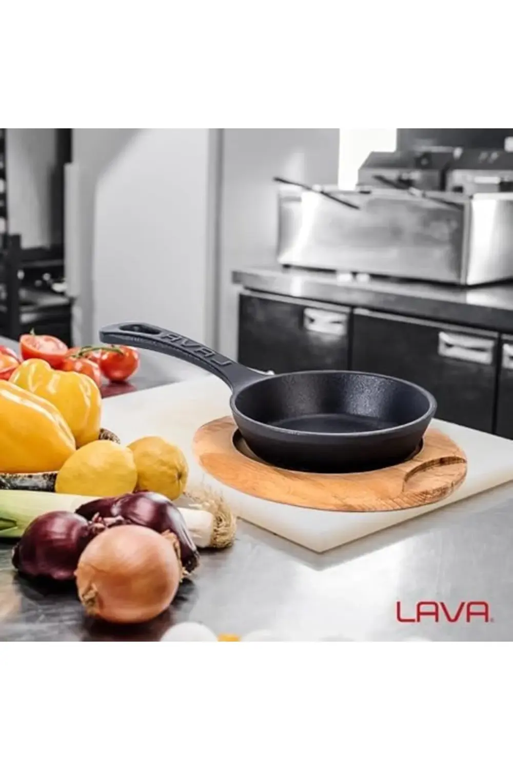 Pişirme Kabı LV ECO Y STV 12 K4 Yuvarlak Kızartma Tavası ve Ahşap