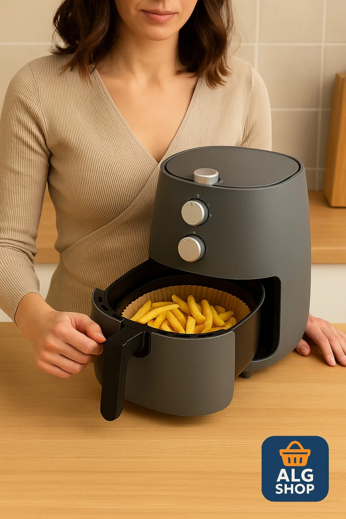 Pişirme Kağıdı 16'cm Airfryer Yağlı Kağıt Tüm Markalara Uyumlu 50 Adet - Görsel 3