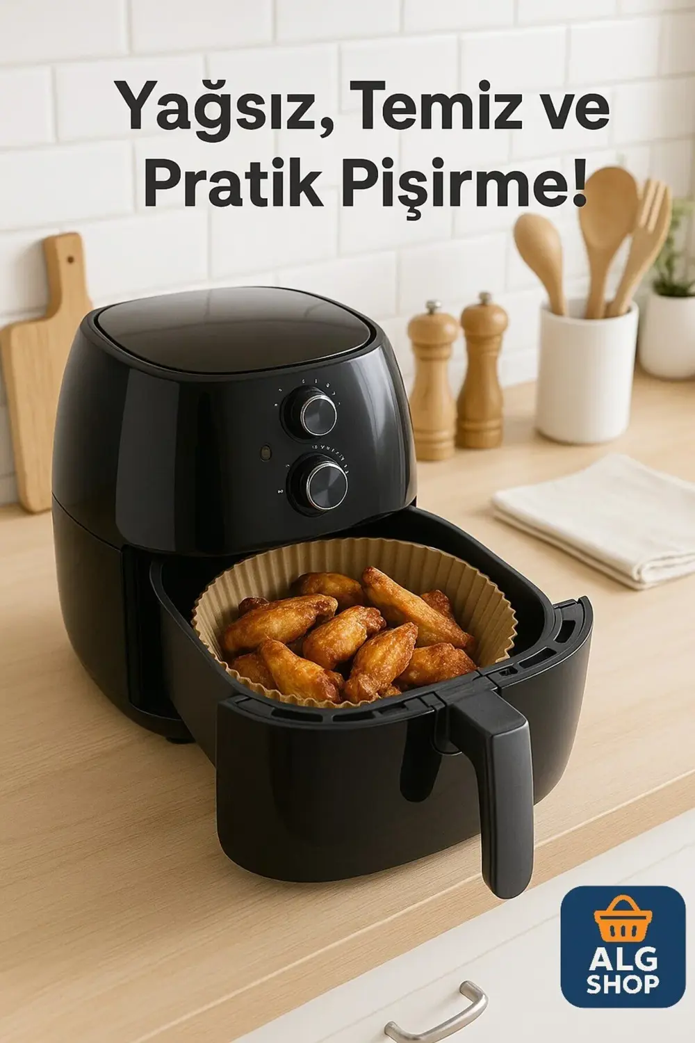 Pişirme Kağıdı 16'cm Airfryer Yağlı Kağıt Tüm Markalara Uyumlu 50