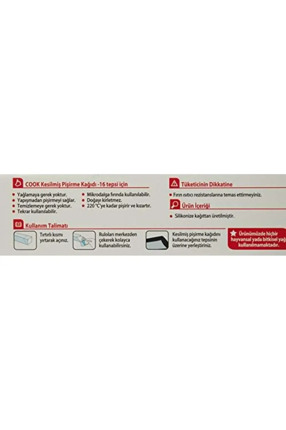 Pişirme Kağıdı Kesilmiş (16 Yaprak) 42 x 37 cm 2li paket 395519