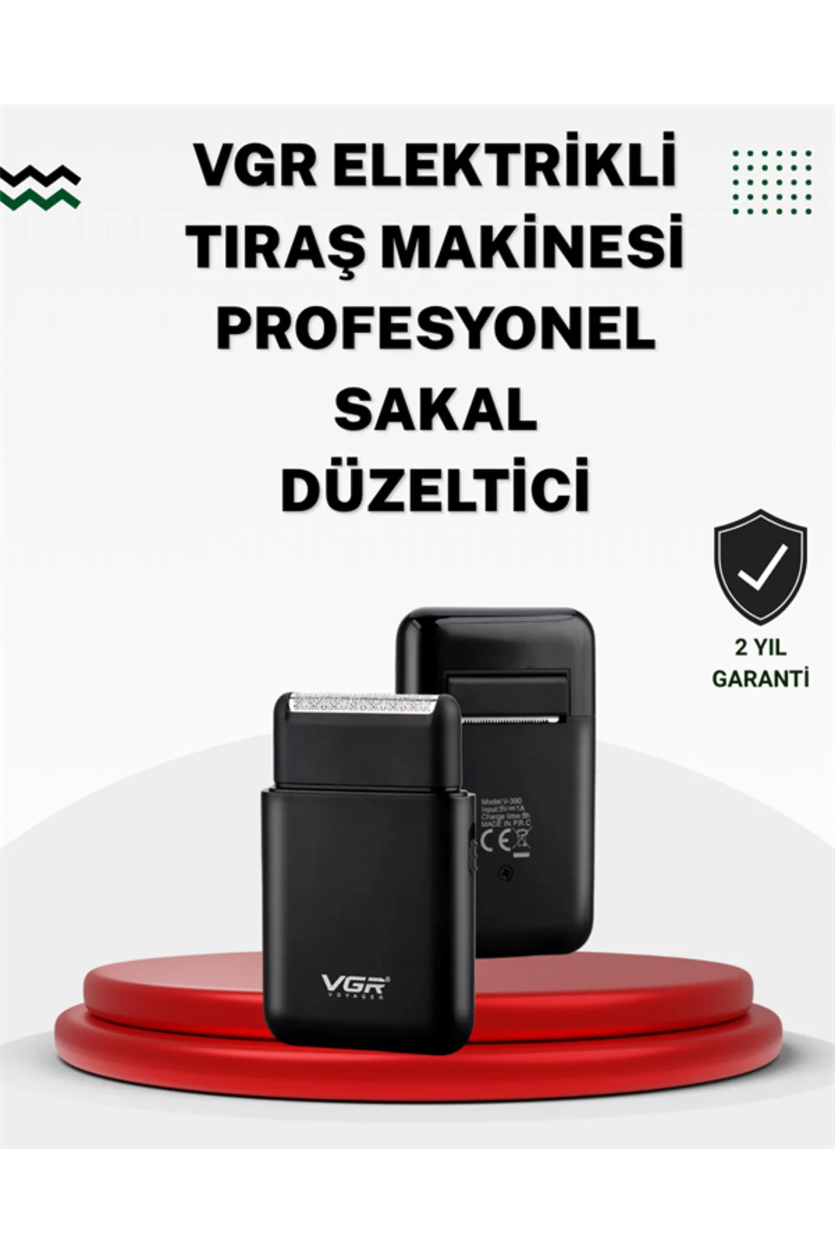 Pistonlu ve Örgülü Ağ Başlıklı Kart Tipi Traş Makinesi – Hafif, G
