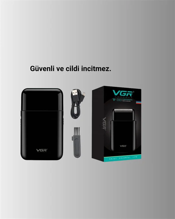 Pistonlu ve Örgülü Ağ Başlıklı Kart Tipi Traş Makinesi – Hafif, Güvenli, USB Şarjlı