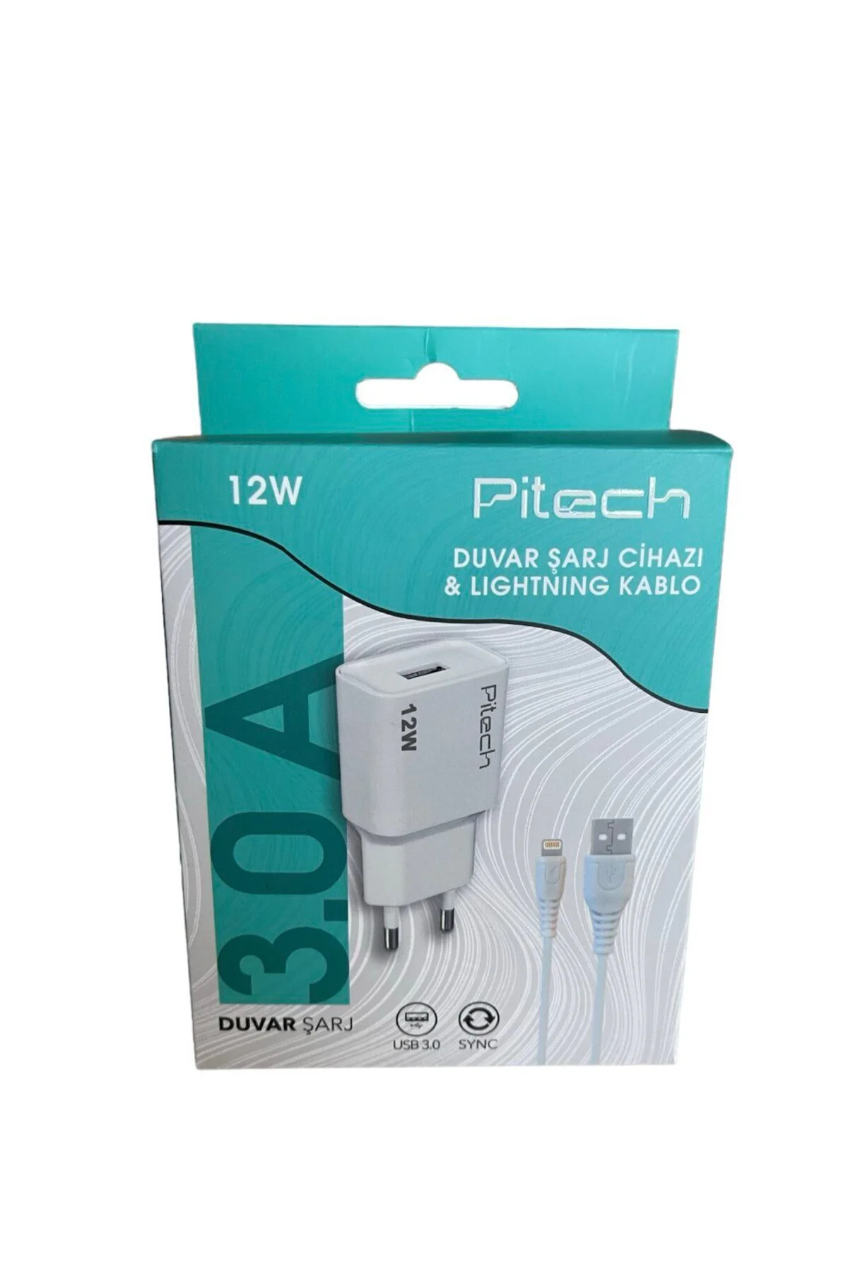 Pitech 12 W Iphone Duvar Şarj-duvar Şarj Cihazı & Lıghtnıng Kablo