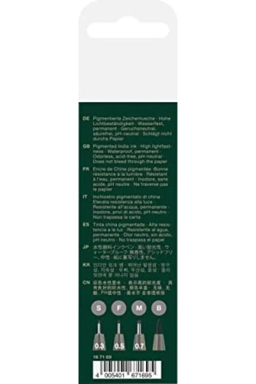 Pitt Artist Pen Çizim Kalemi Seti, 4’lü (S, F, M, B Uç), Suya ve