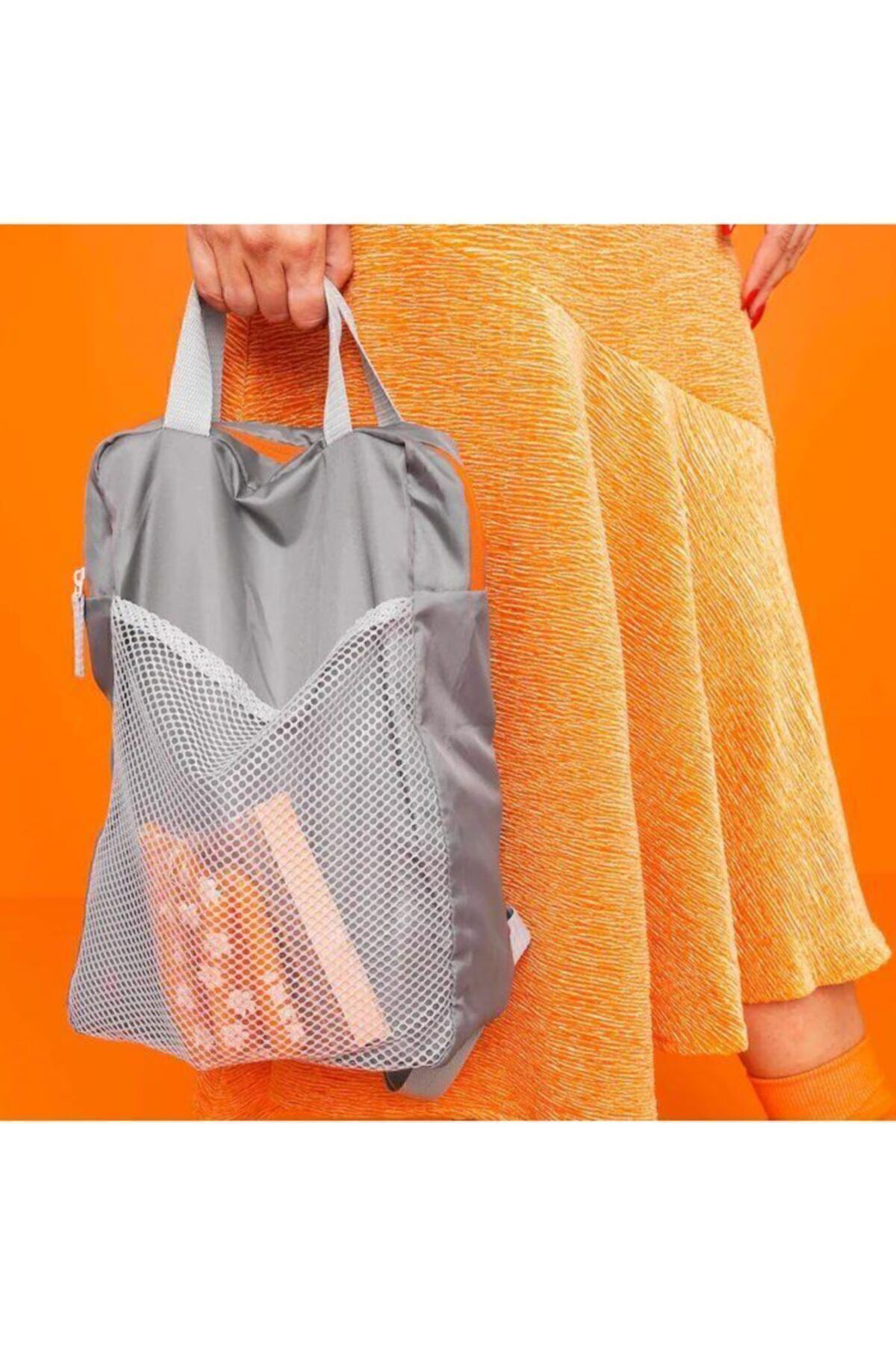 İkea Pıvrıng Malzeme Yemek Taşıma Sırt Çantası Gri Spor Outdoor Çanta