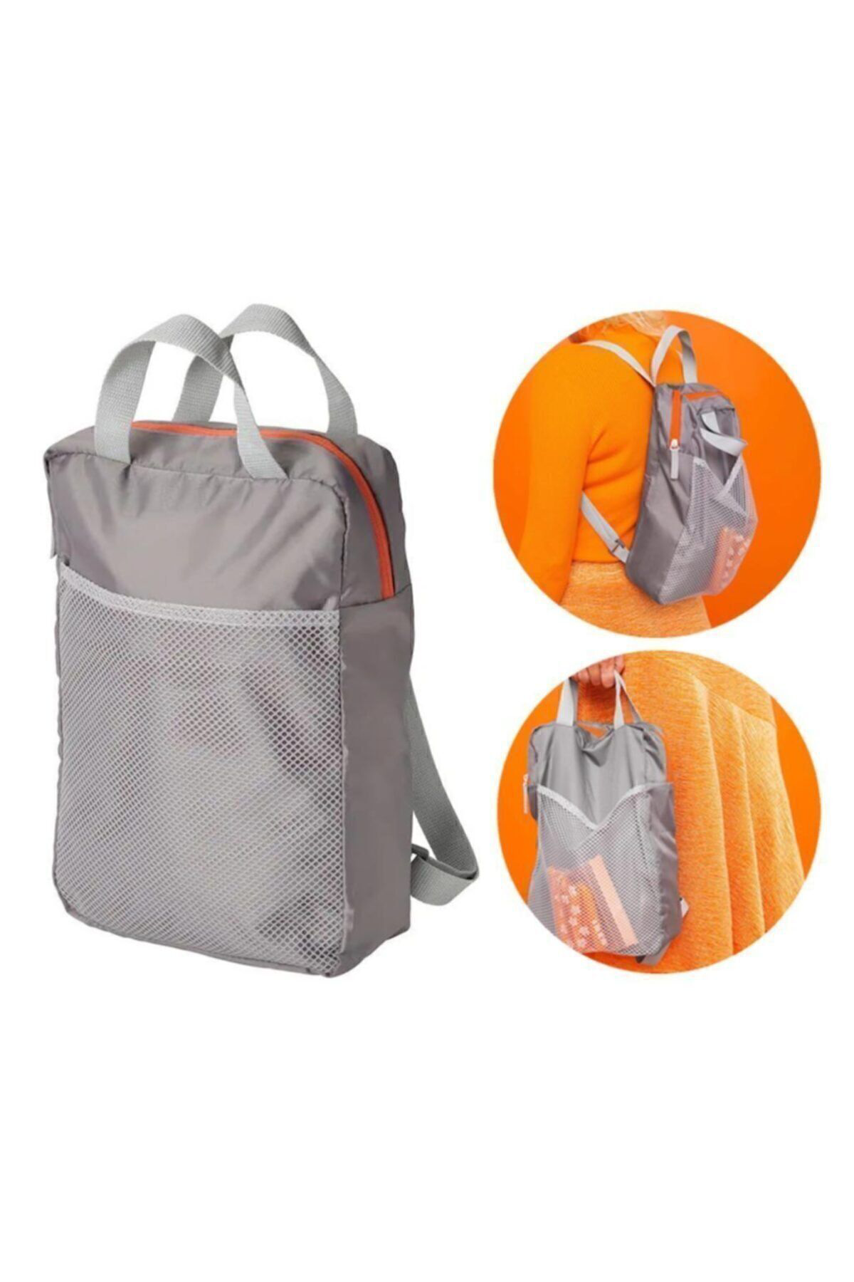 İkea Pıvrıng Malzeme Yemek Taşıma Sırt Çantası Gri Spor Outdoor Çanta