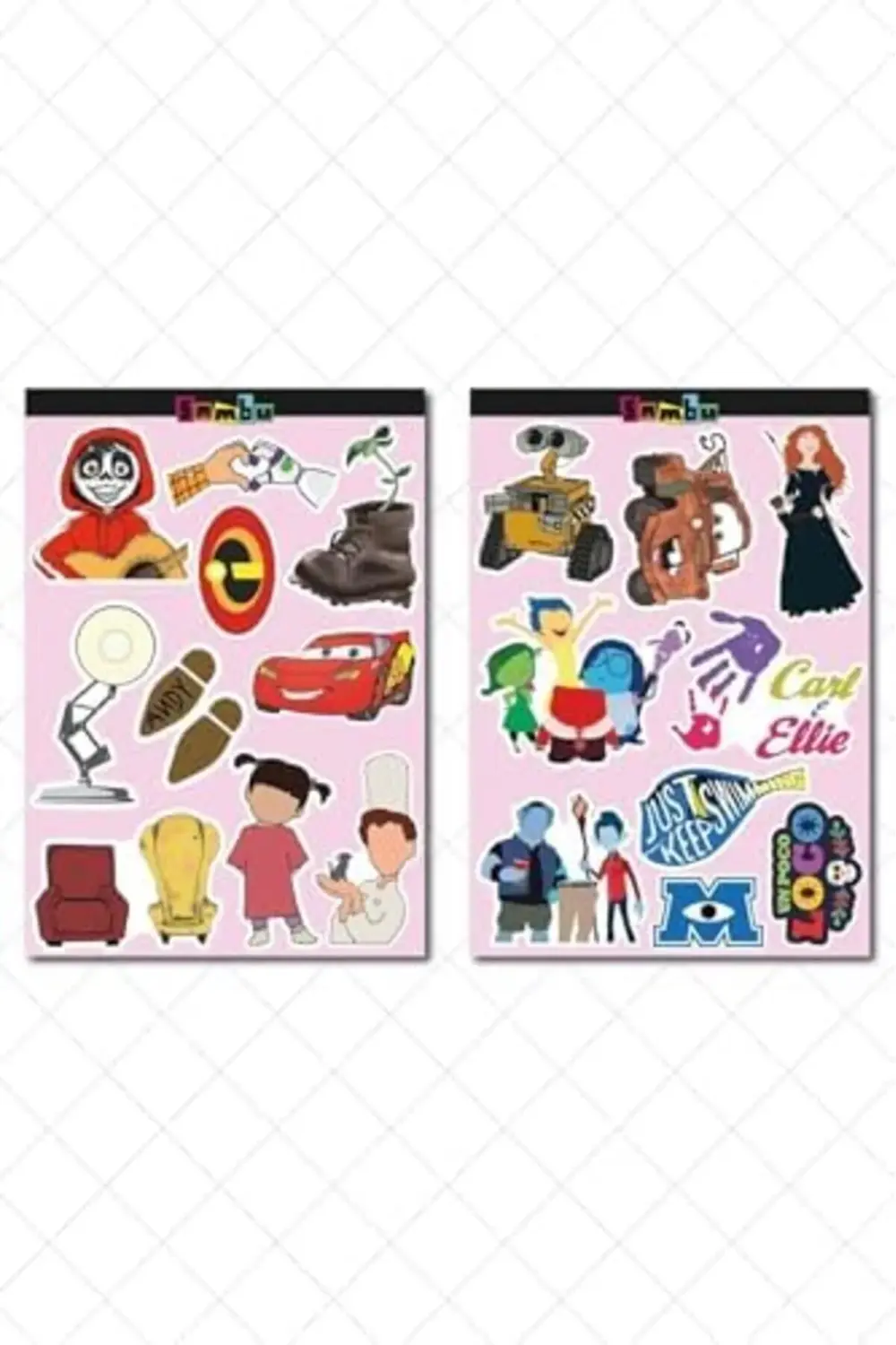 Pixar Temalı Etiket Seti - Laptop Notebook Telefon 395519