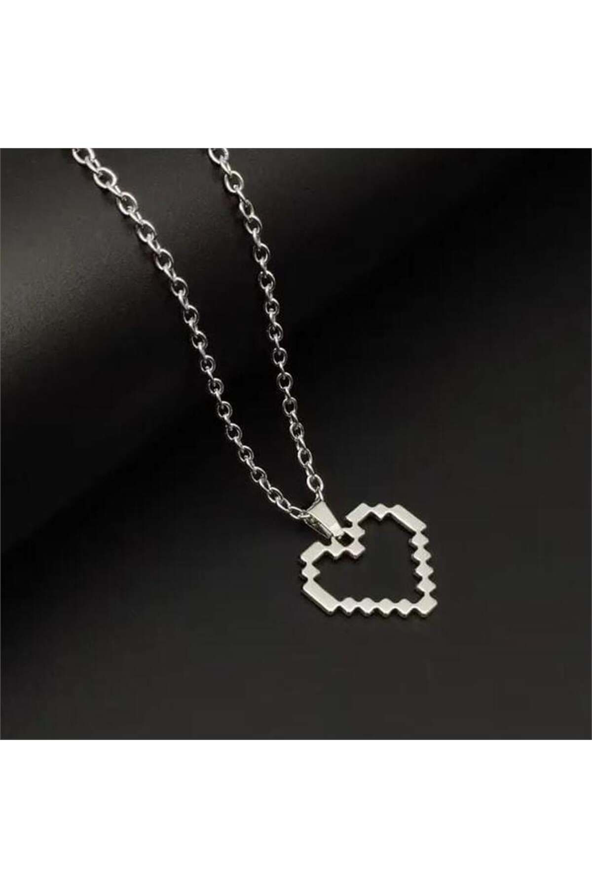 Pixel Heart Kolye