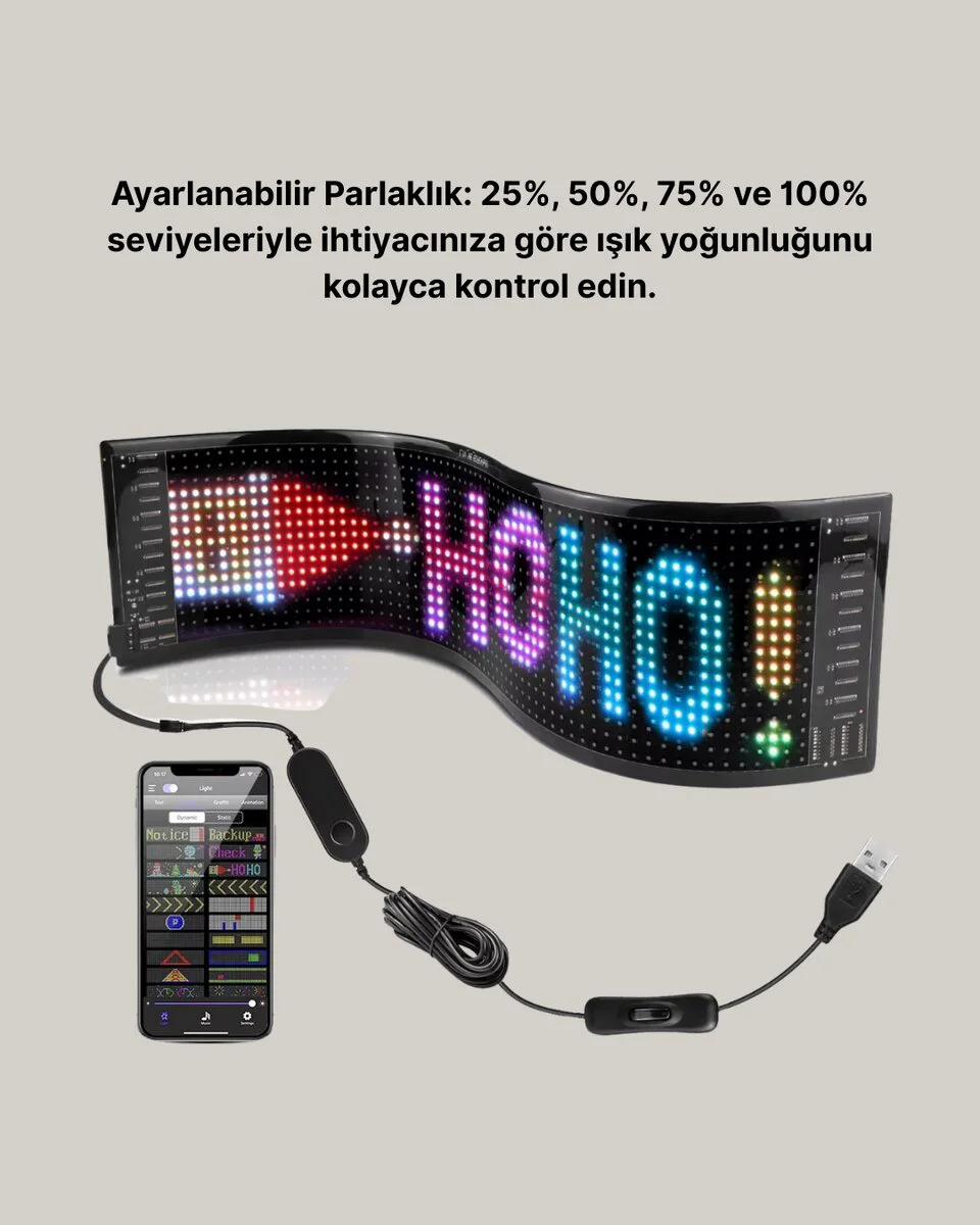 Pixel RGB LED Panel - Gece Kullanıma Uygun Estetik Atmosfer Işığı