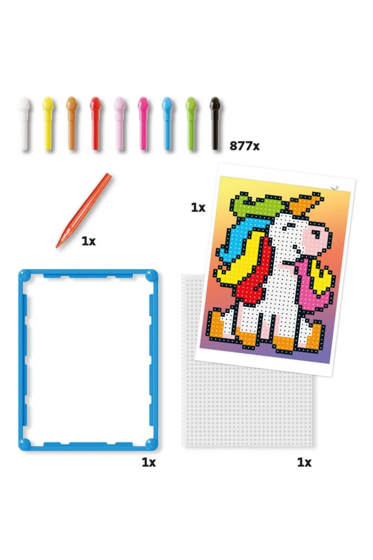 Pixel Sanatı Unicorn 877 Parça