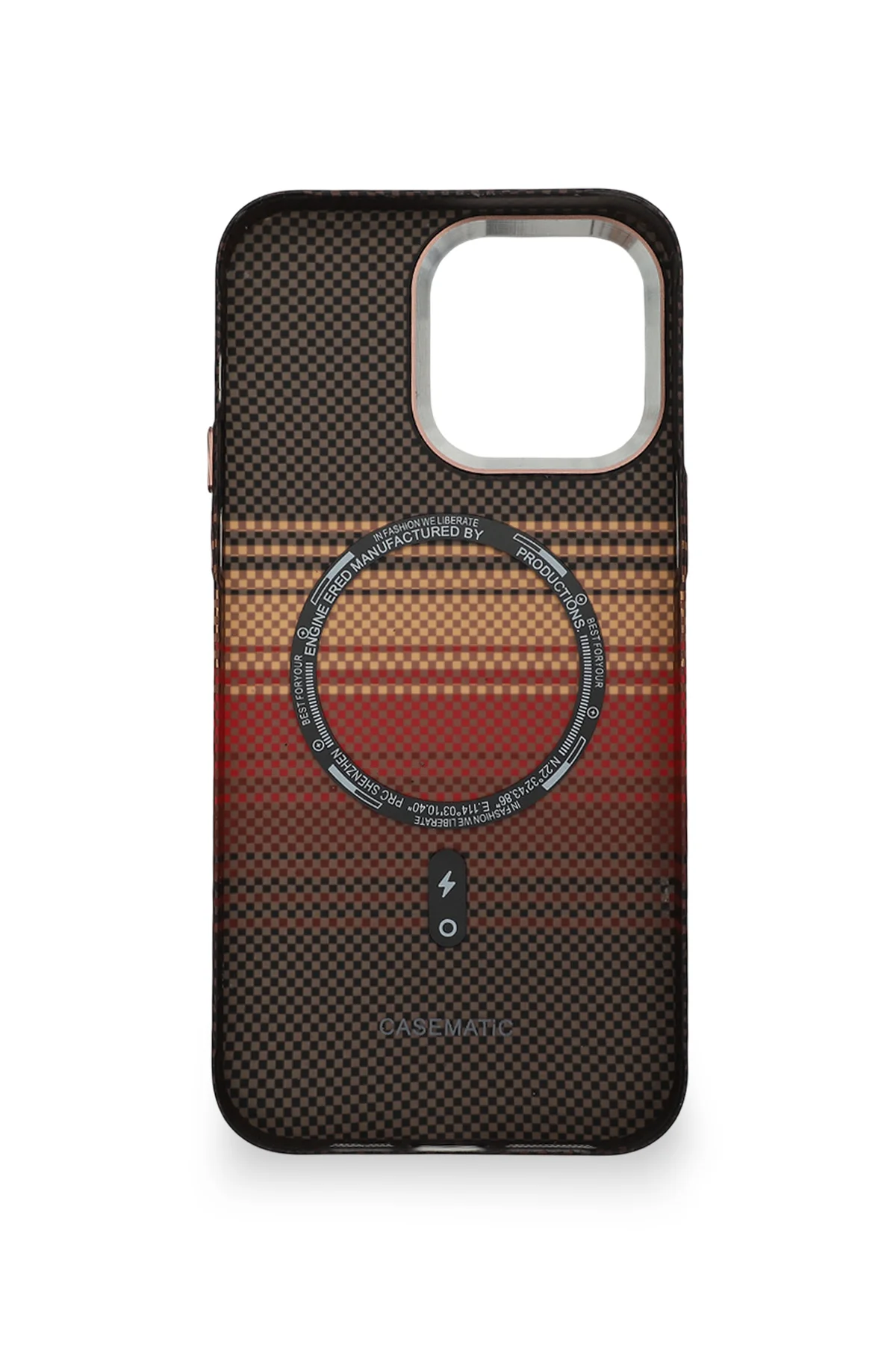 Pixel Weave Case iPhone 15 Pro Ateş Çizgisi