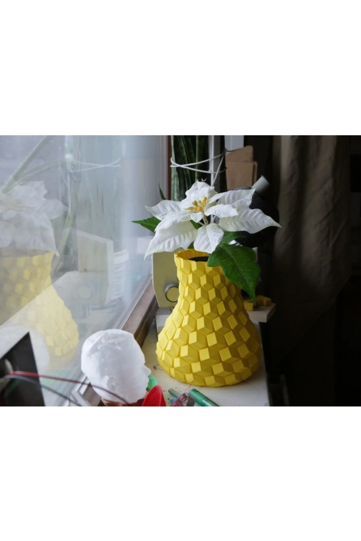 Pixerstick Kübik Dekoratif Vazo