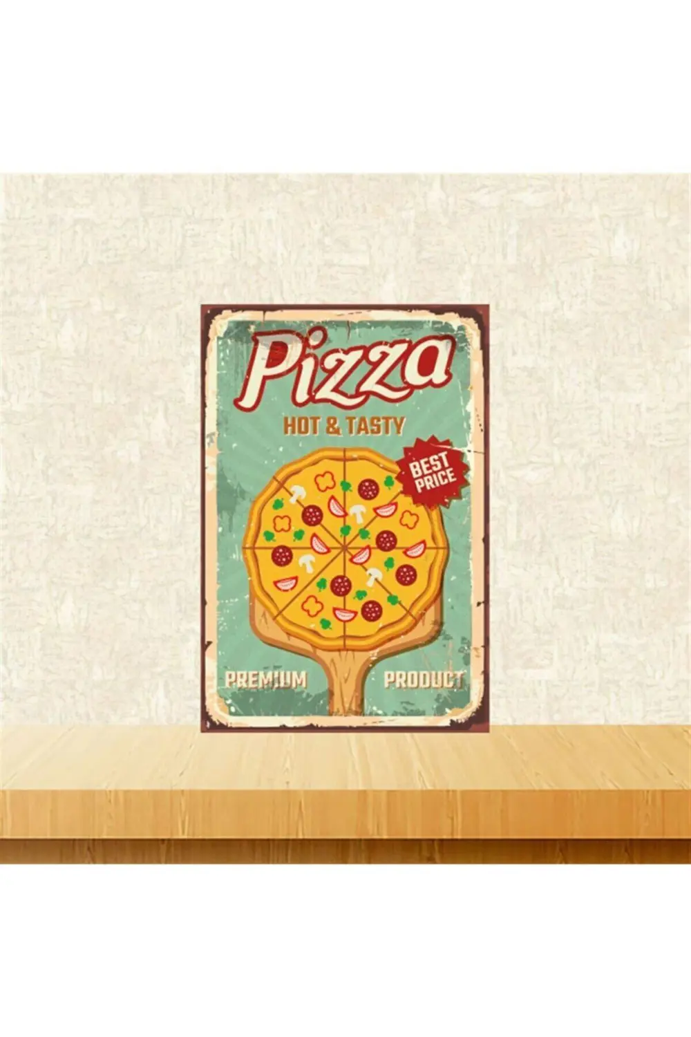 Pizza Hot&tasty 20-30 Cm Retro Ahşap Tablo Tkfx5198