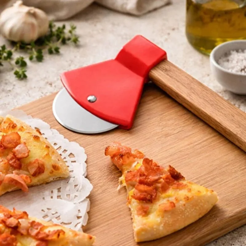Pizza Kesici - Balta Tasarımlı - Ahşap Saplı - Paslanmaz Çelik Bıçaklı Fiyatı, Yorumları ve Özellikleri