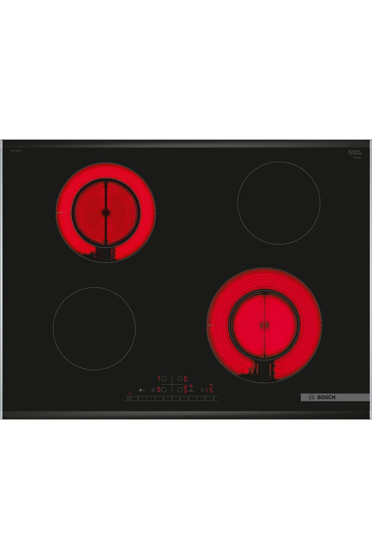 PKG775FP2E Siyah Seramik Elektrikli Ankastre Ocak