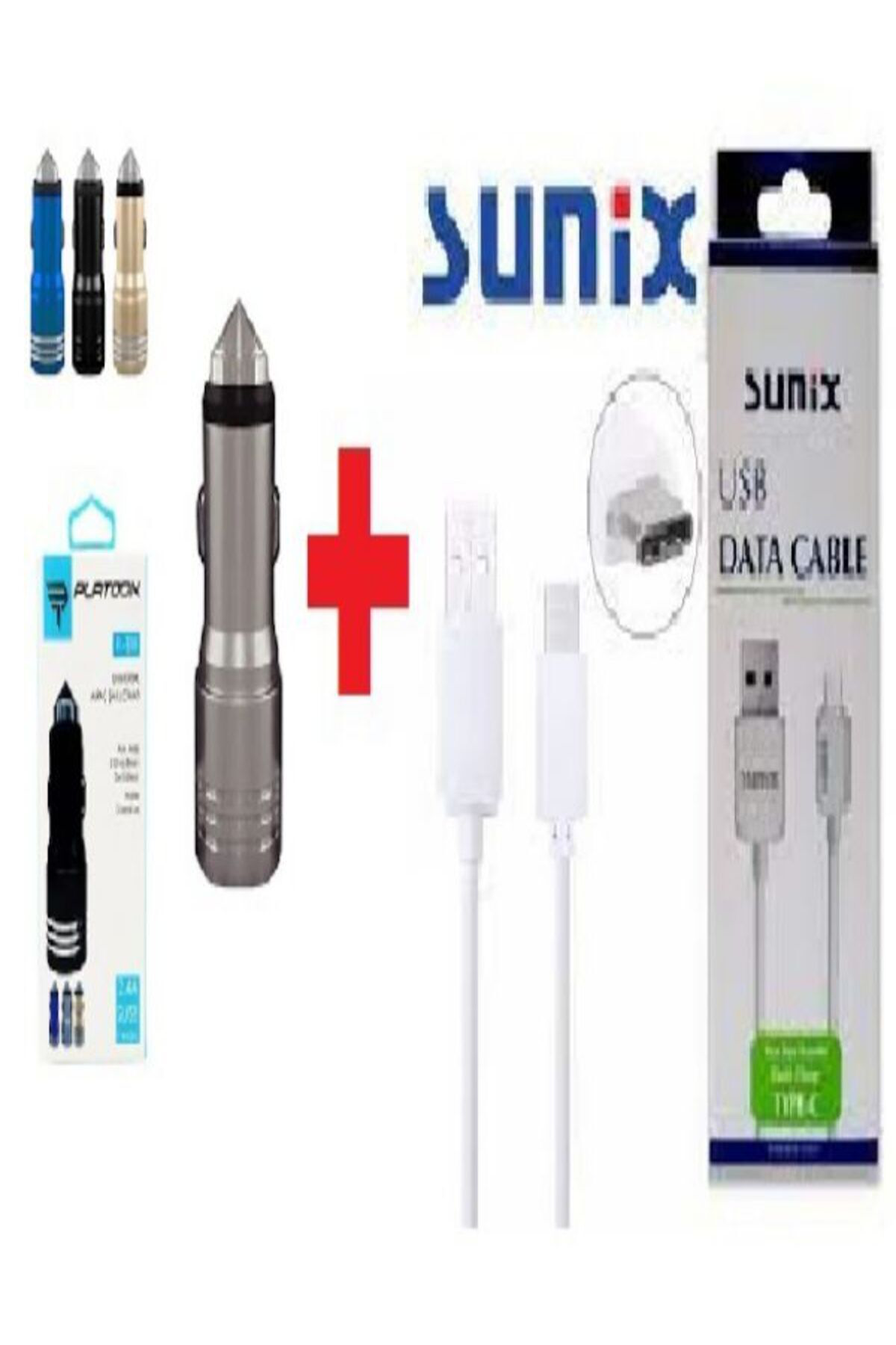 Pl-9111 Çift Usb-5V2.4A Çakmaklık Araç Içi Şarj Cihazı+Sunix Type