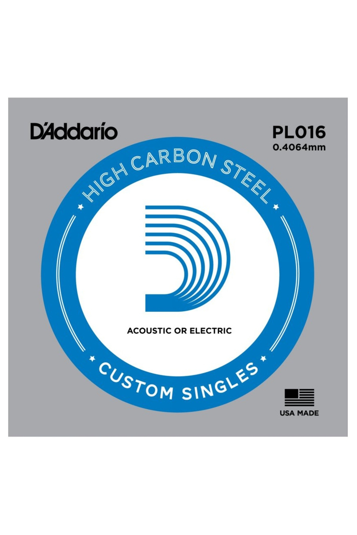 Daddario Pl016 Elektro Ve Akustik Tek Tel, G-(Sol), High Carbon S