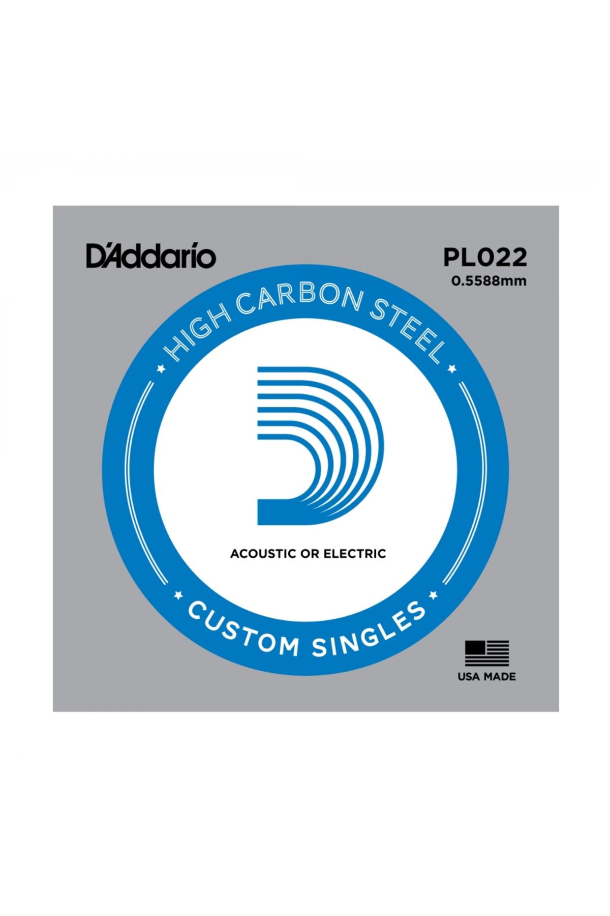 Daddario Pl022 Elektro Ve Akustik Tek Tel, G-(Sol), High Carbon S