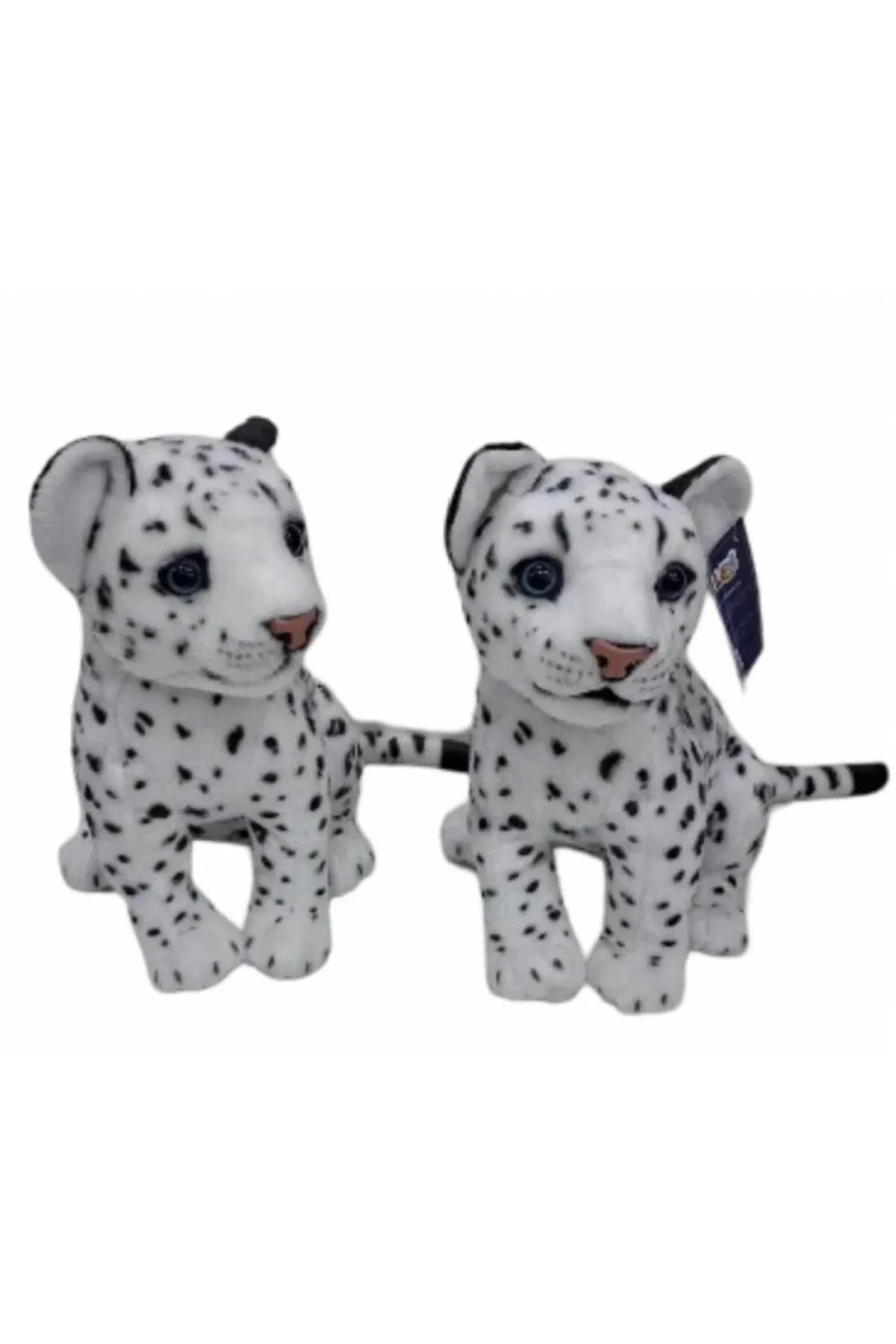 PL50135 25 CM OTURAN KÜÇÜK BEYAZ LEOPAR-HLY