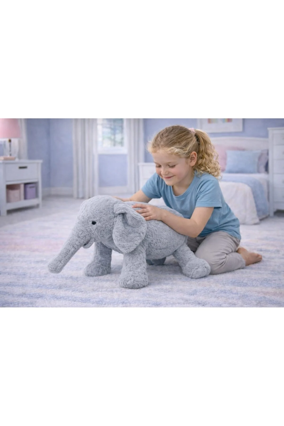 PL62492 - PELUŞ YATAN FİL 65 CM 3 AST (Lisinya)