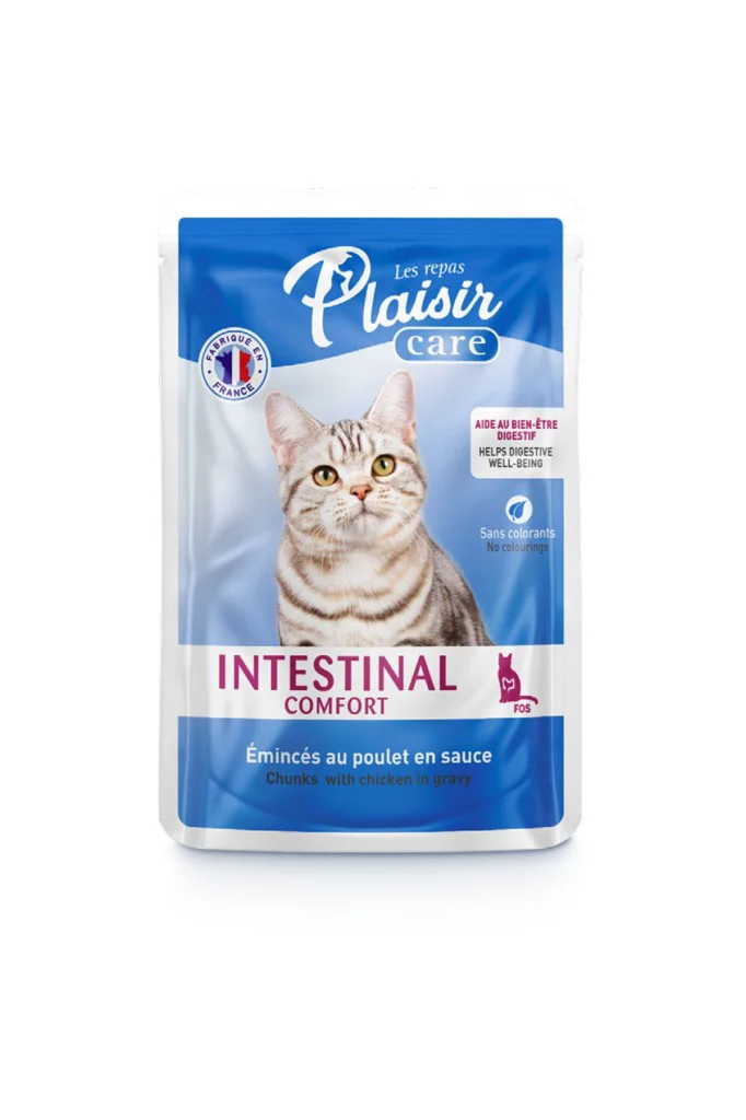 Plaisir Care Intestinal Comfort Sos İçinde Tavuklu Yetişkin Kedi 