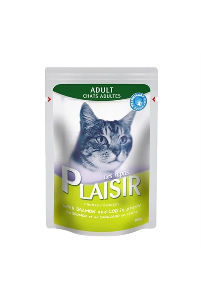 Plaisir Pouch Somonlu Morina Balıklı Kedi Konservesi 100 Gr
