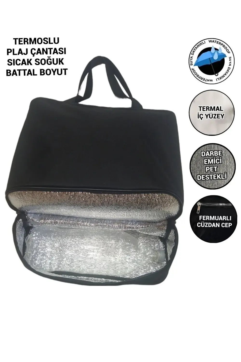PLAJ ÇANTASI TERMOSLU SICAK SOĞUK KULLANIM BATTAL BOYUT