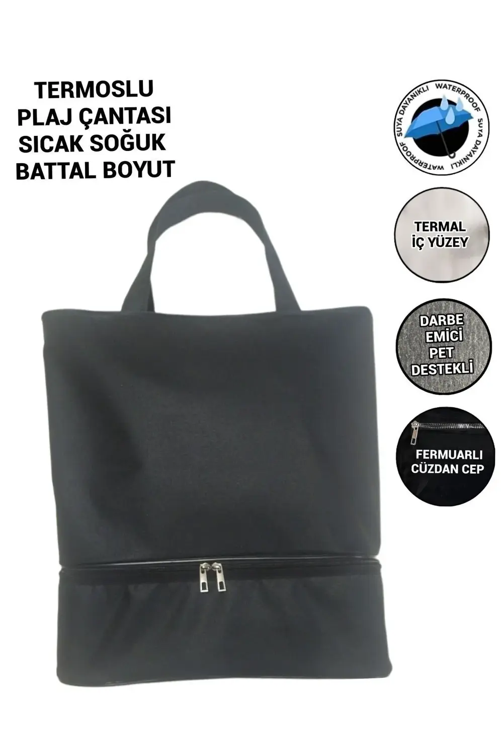 PLAJ ÇANTASI TERMOSLU SICAK SOĞUK KULLANIM BATTAL BOYUT