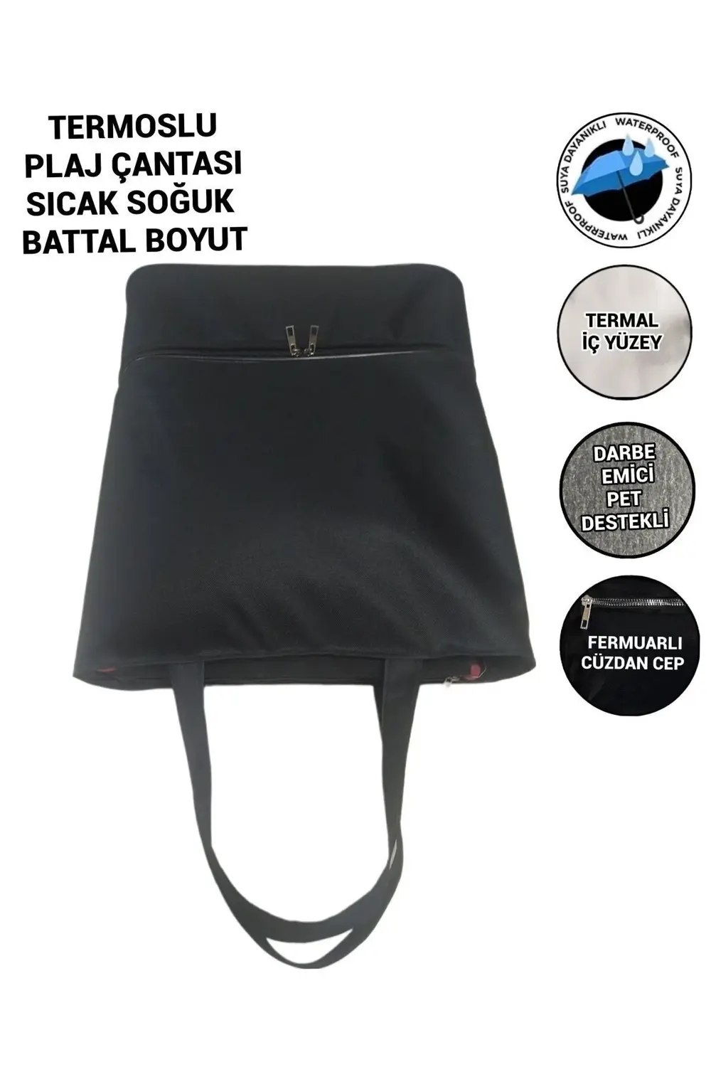 PLAJ ÇANTASI TERMOSLU SICAK SOĞUK KULLANIM BATTAL BOYUT