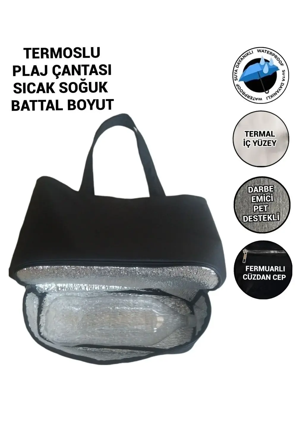 PLAJ ÇANTASI TERMOSLU SICAK SOĞUK KULLANIM BATTAL BOYUT