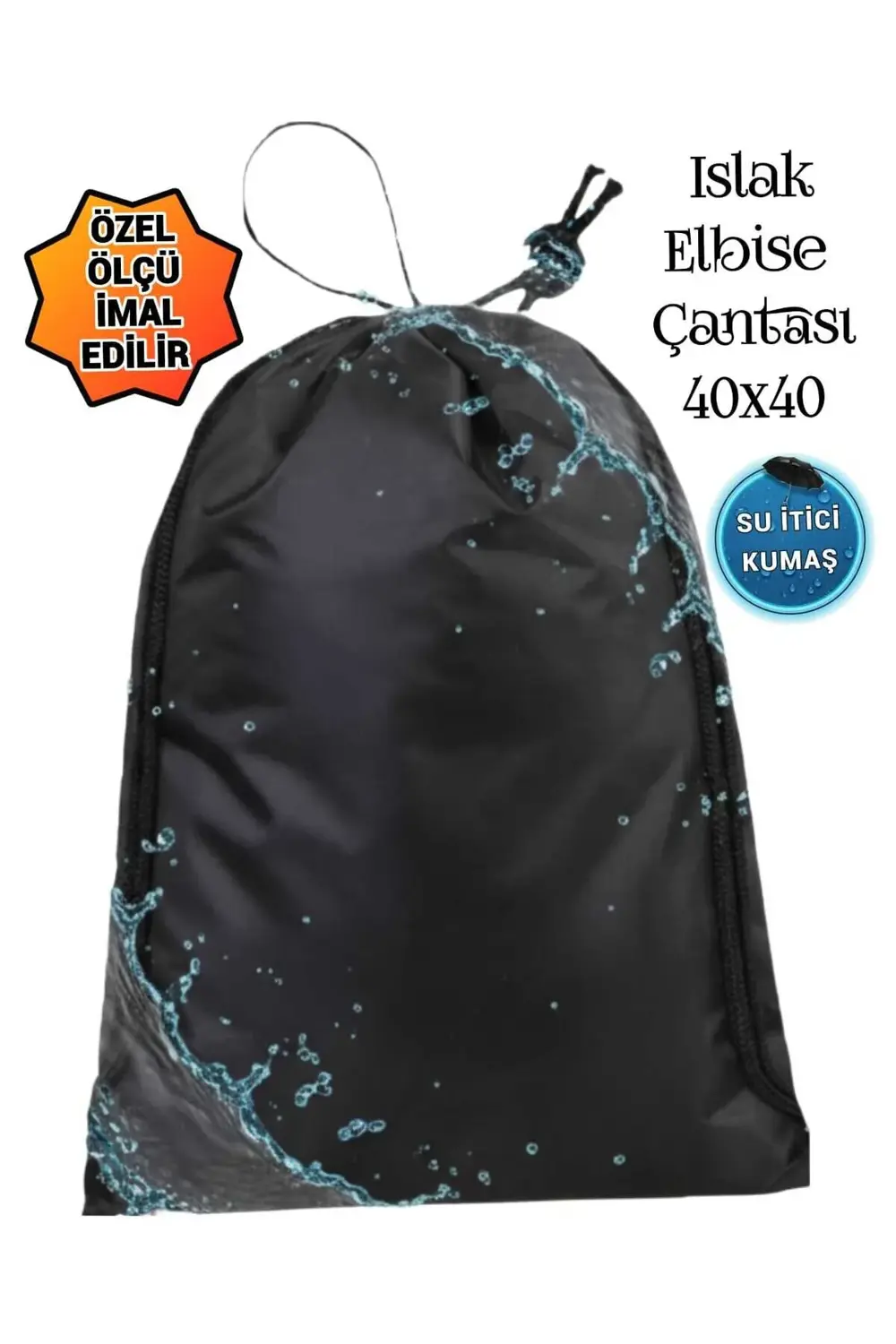 Plaj Havuz Su Sporları Islak Ve Kirli Çamaşır Kesesi 40x40