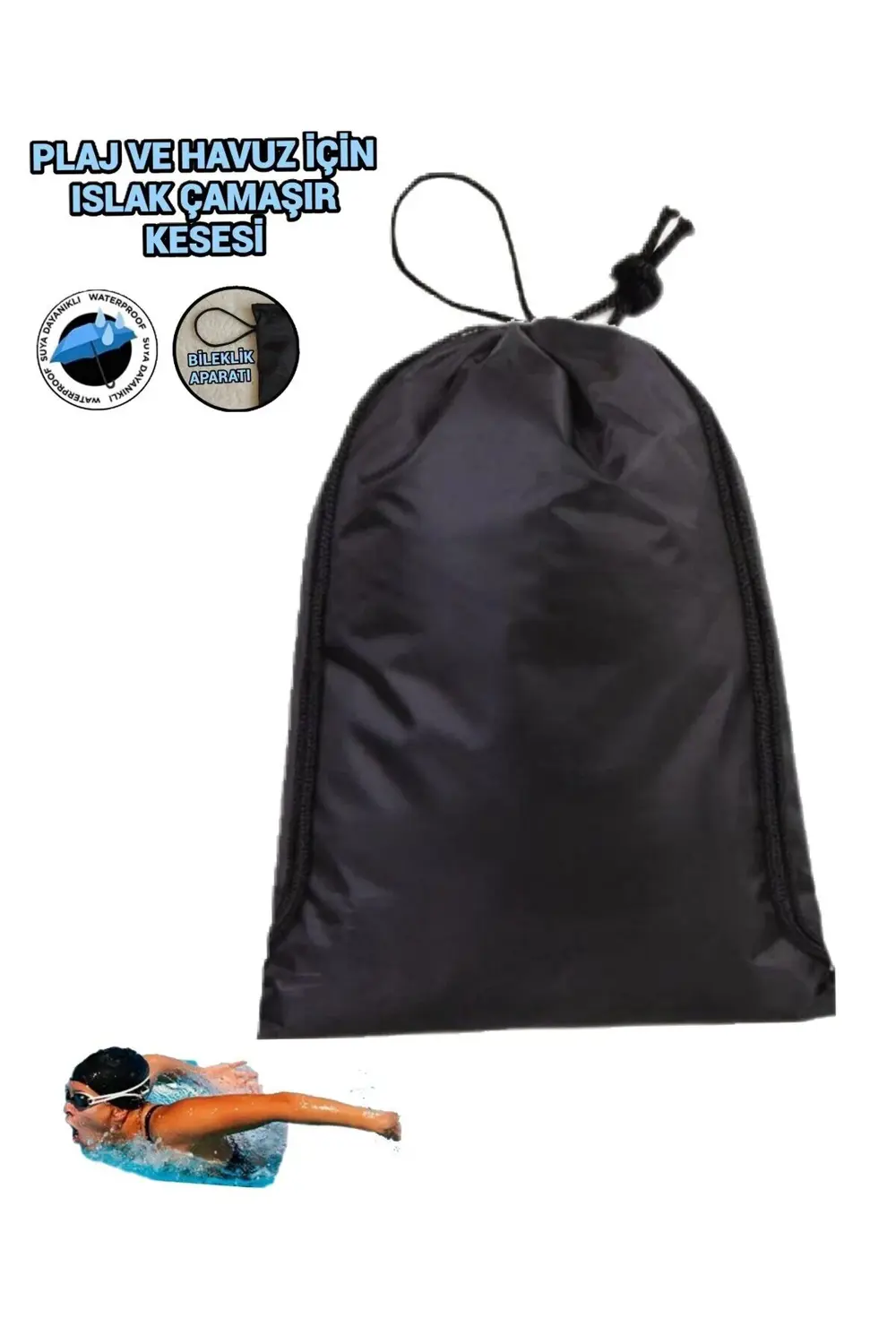 Plaj Havuz Su Sporları Islak Ve Kirli Çamaşır Kesesi 40x40