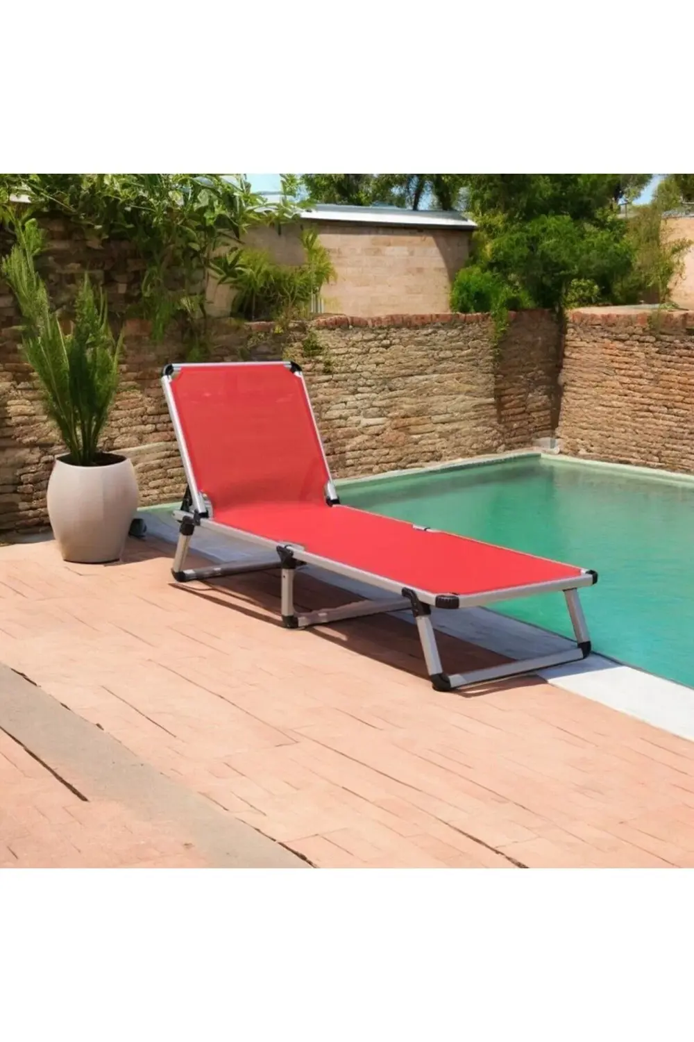 Plaj Için Katlanır Alüminyum Şezlong - Alüminyum Şezlong - Katlan