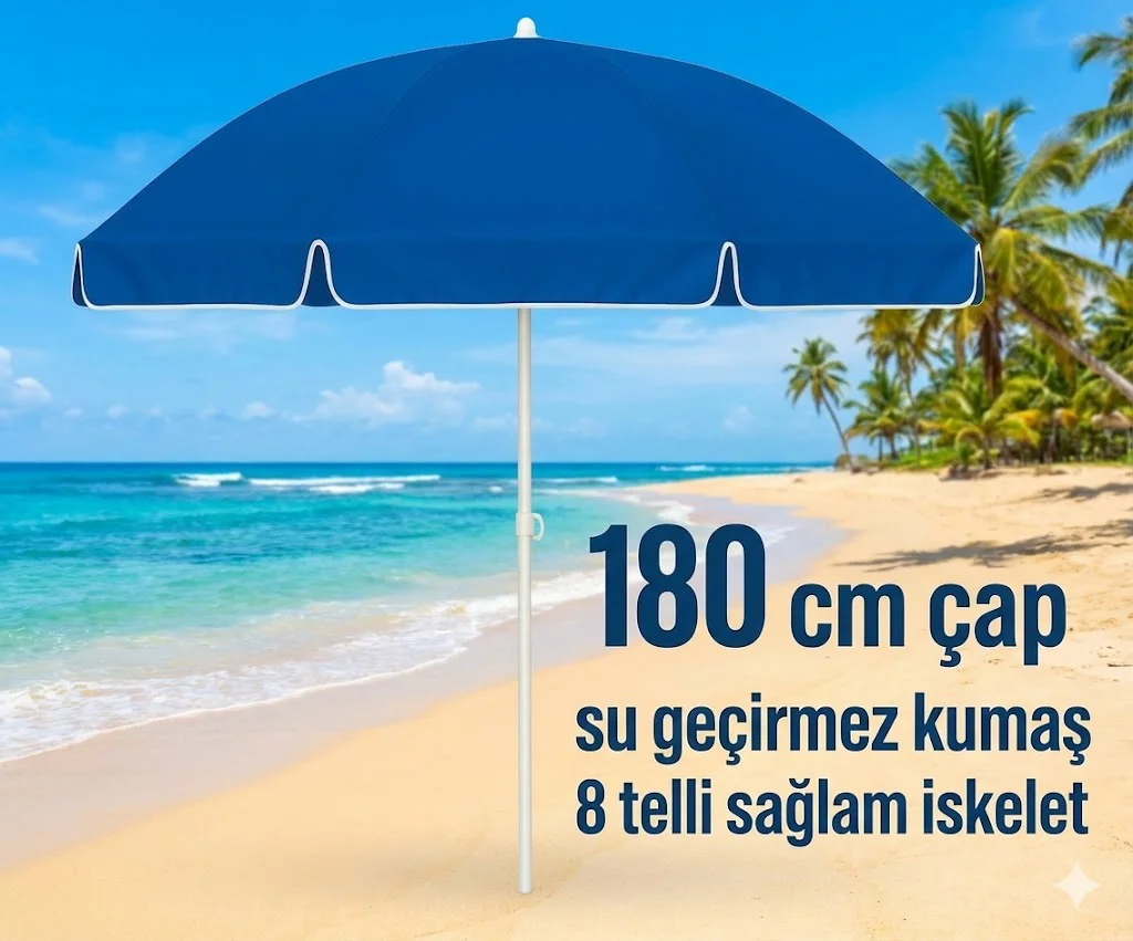 Plaj Şemsiyesi Sabit 180 cm