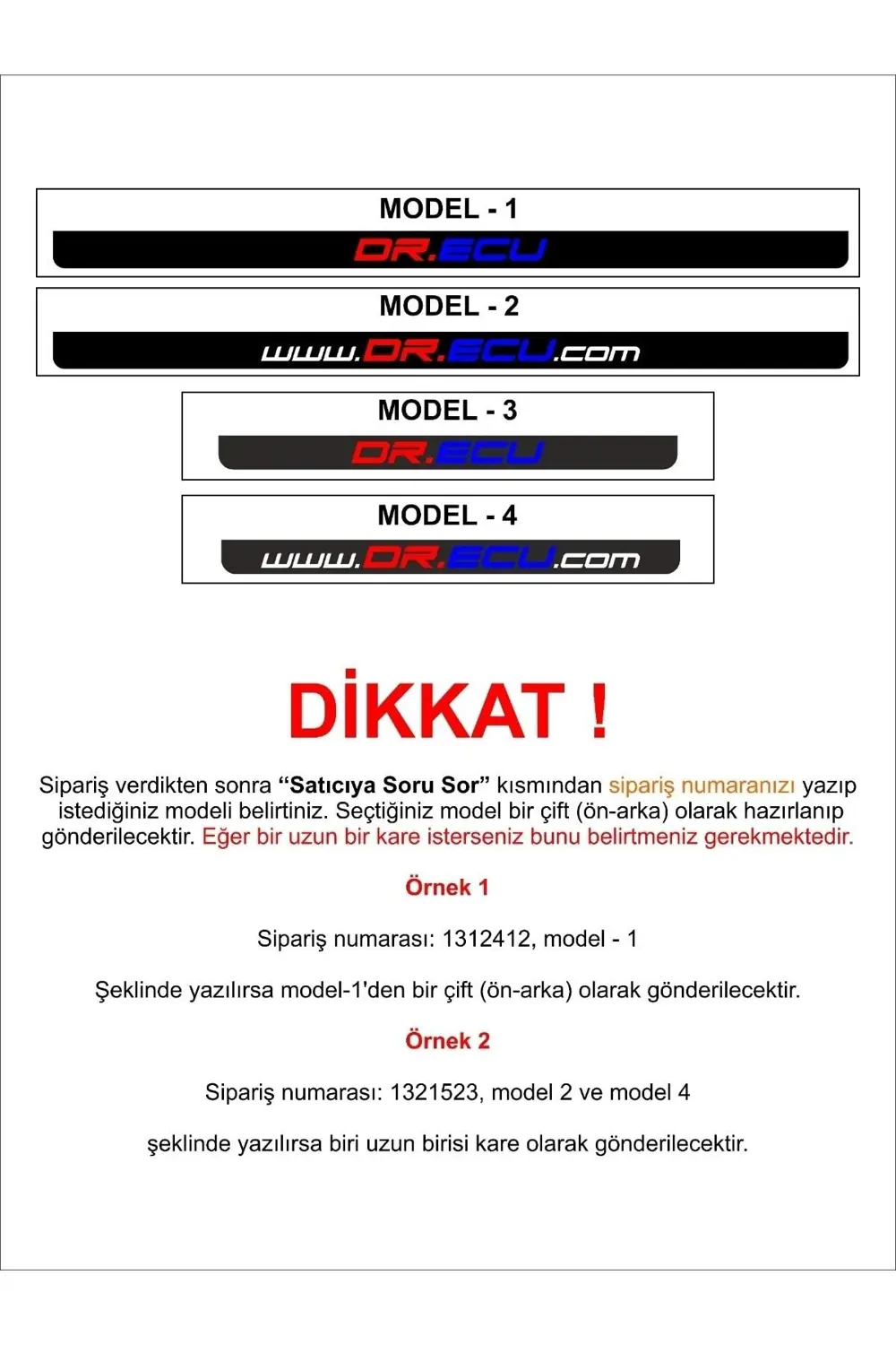 PLAKALIK DR ECU LAZER KESİM PLEKSİ ( 2 ADET )