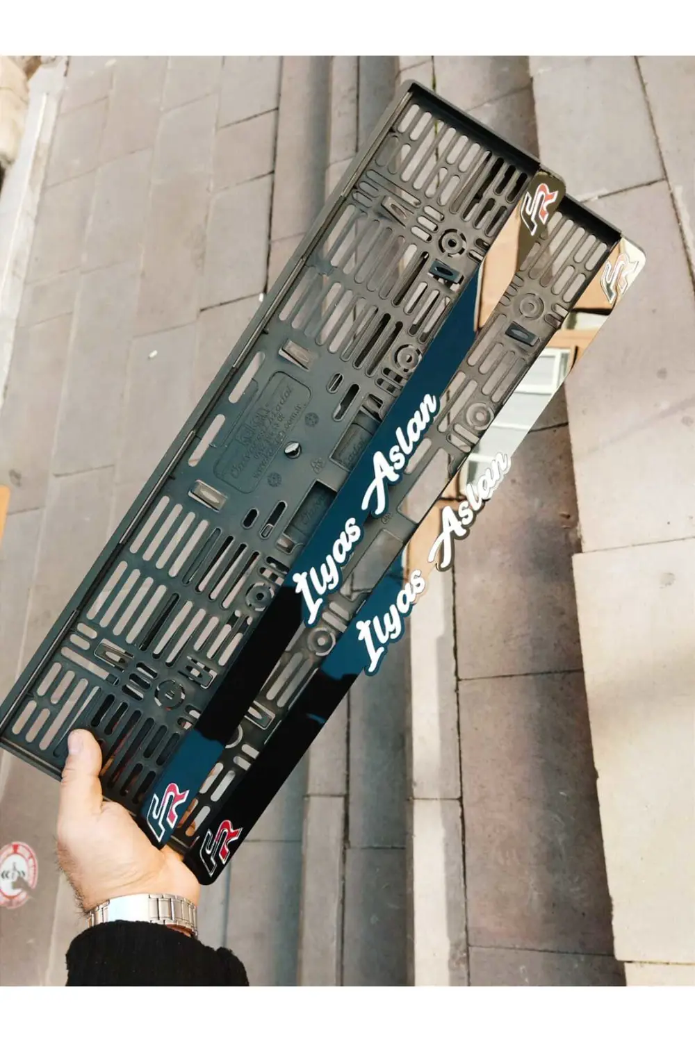 Plakalık Lazer Kesim Pleksi ( 2 Adet ) FR logolu | İSİMLİ PLAKALI