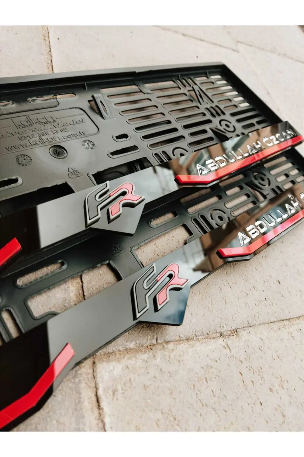 Plakalık Lazer Kesim Pleksi (2 Adet) Fr Logolu KİŞİYE ÖZEL PLAKAL