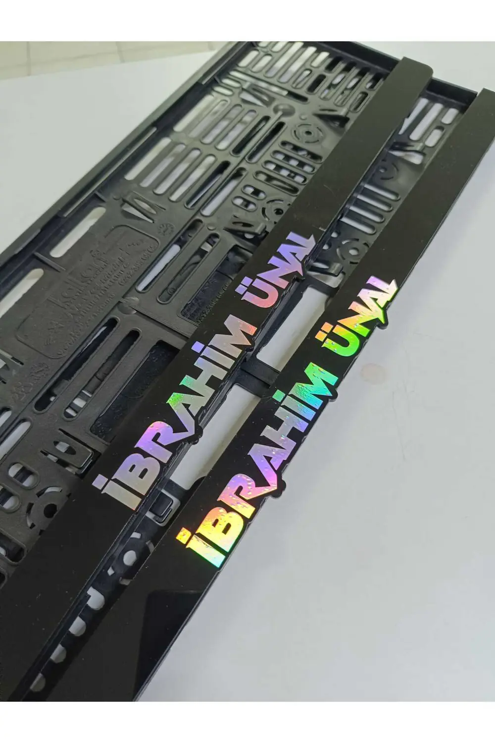 Plakalık Lazer Kesim Pleksi (2 Adet) HOLOGRAMLI KİŞİYE ÖZEL PLAKA