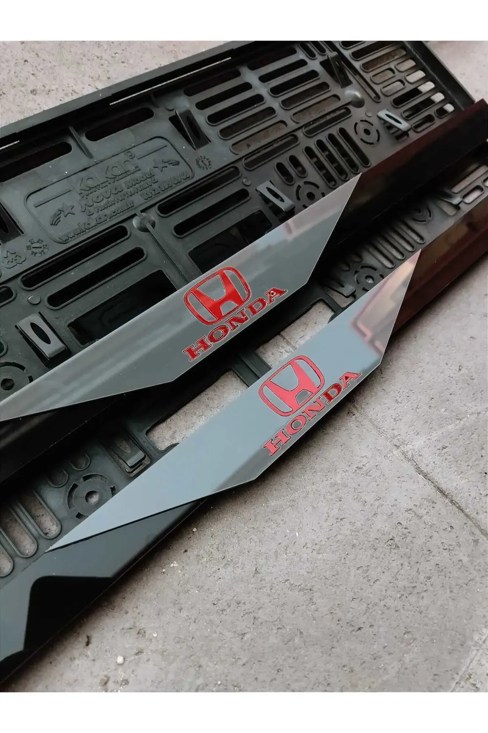 Plakalık Lazer Kesim Pleksi (2 Adet) HONDA KİŞİYE ÖZEL PLAKALIK|İ