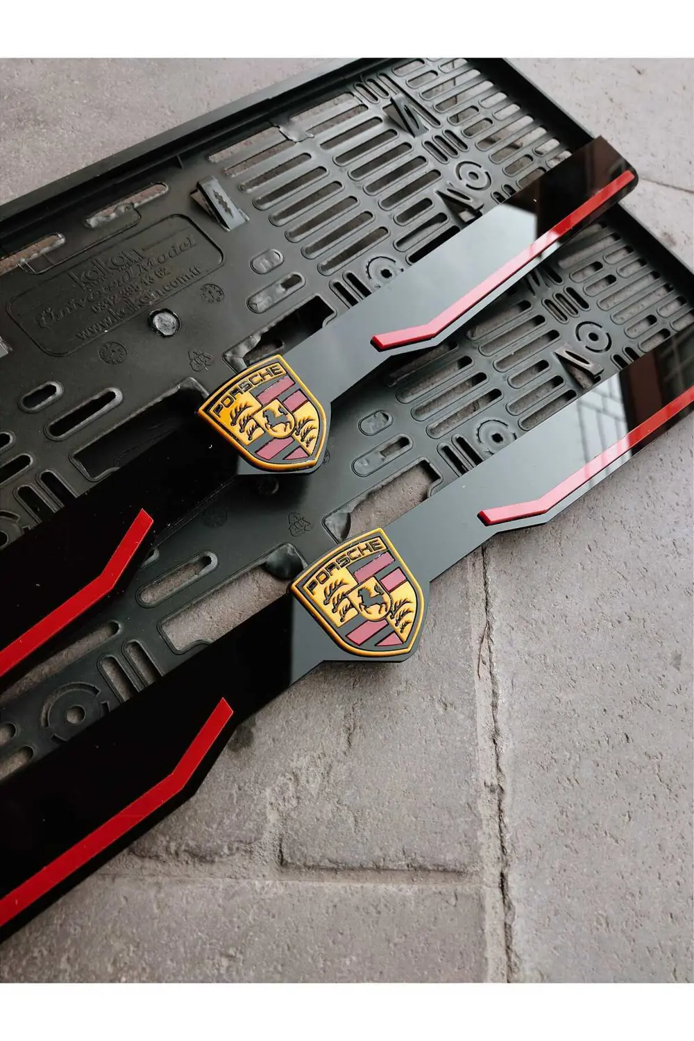 Plakalık Lazer Kesim Pleksi (2 Adet) Porsche Ki?şi?ye Özel Plakal