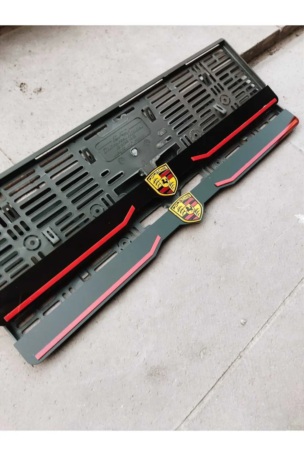 Plakalık Lazer Kesim Pleksi (2 Adet) Porsche Ki?şi?ye Özel Plakal