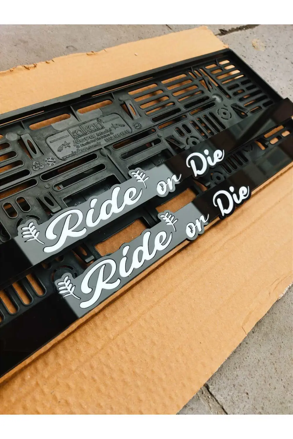 Plakalık Lazer Kesim Pleksi ( 2 Adet ) Ride Or Die KİŞİYE ÖZEL PL