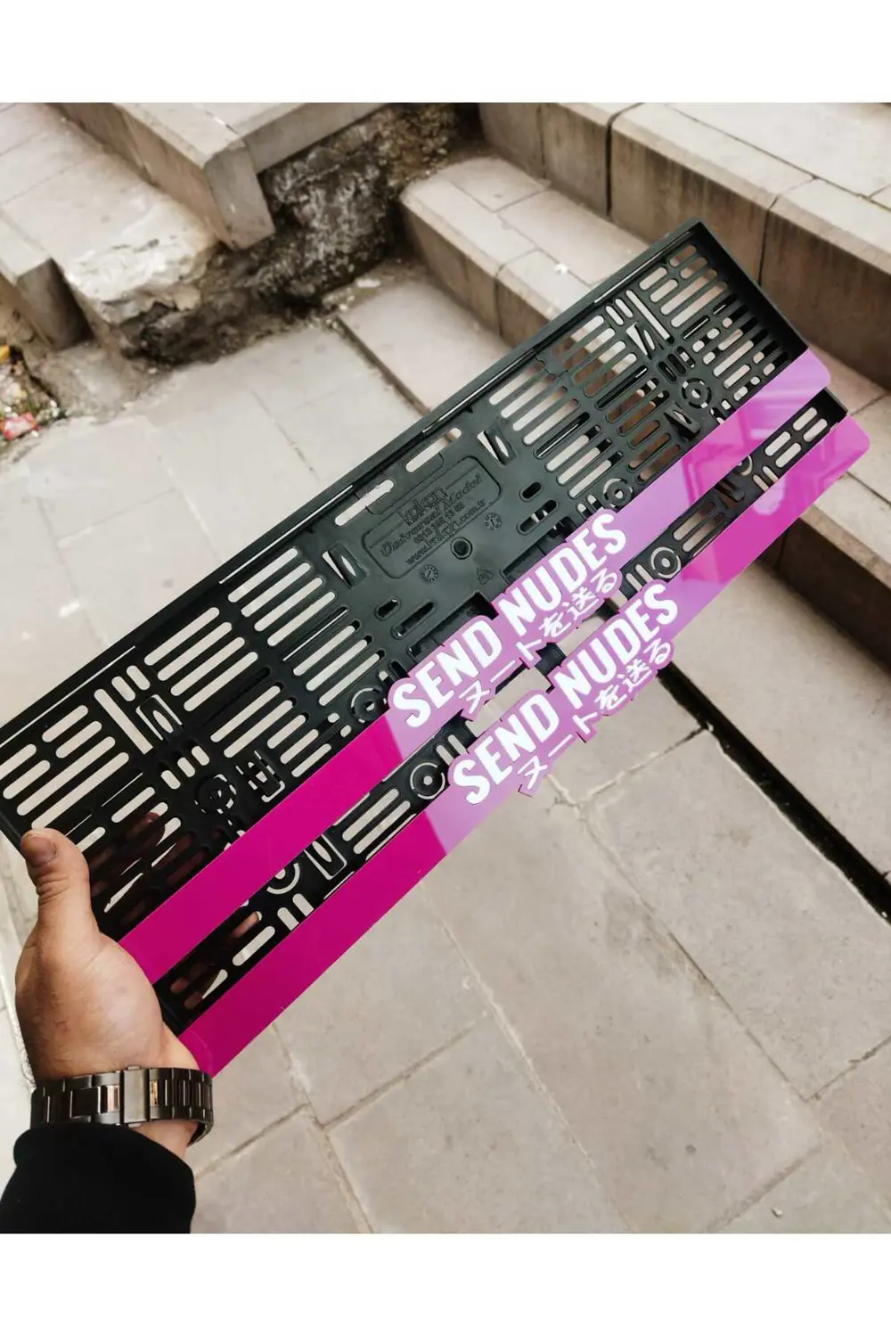 Plakalık Lazer Kesim Pleksi ( 2 Adet ) SEND NUDES KİŞİYE ÖZEL PLA