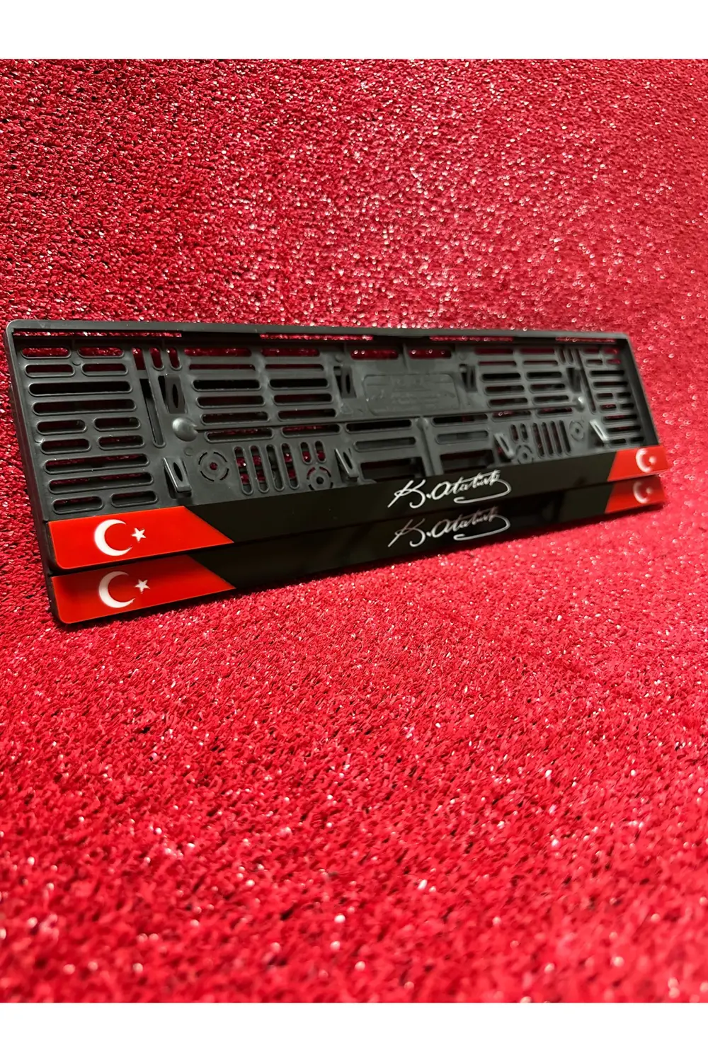 Plakalık Oto Araba Plakalığı K.ATATÜRK İmzalı ve Büyük Boy Bayrak